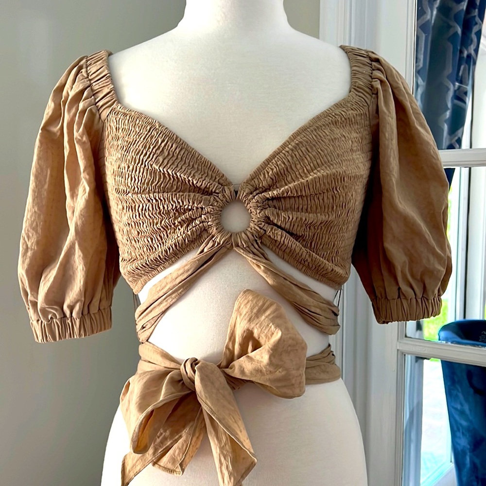 MUSTARD SEED CROP BLOUSE